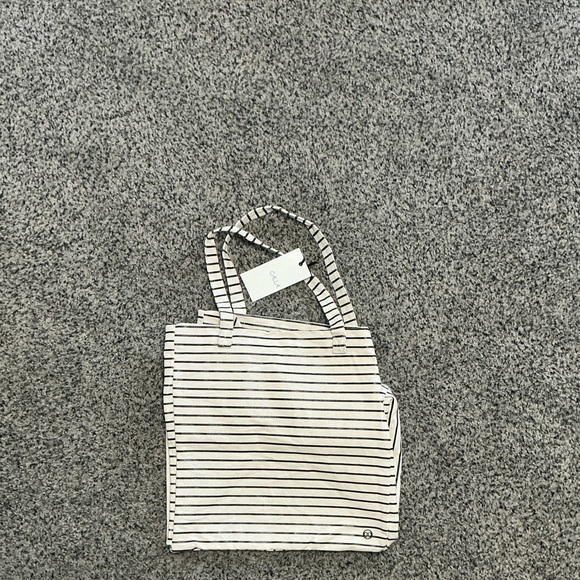 Striped CALIA Canvas Tote Bag - Picture 2 of 4